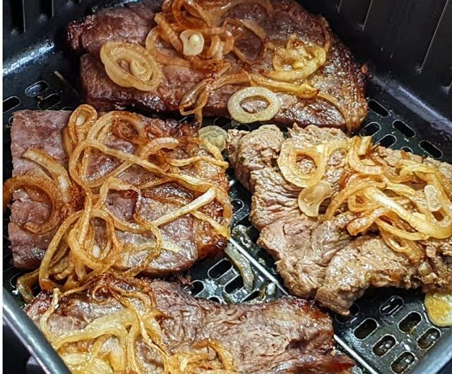 Bife acebolado na Airfryer